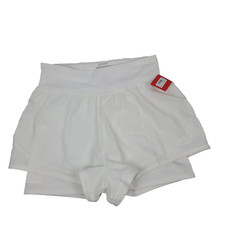 SPANX Get Moving Sculpting Pleated Double Layer Skirt/Skort White Size Med NWT