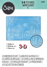 Sizzix Winter Village 3D Embossing folder #666308 Retail $11.99