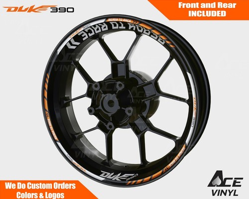 KTM Duke 390 Wheel Decals Rim Stickers 