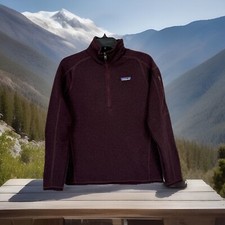NWT Patagonia Better Sweater Women 1/4 Zip Pullover Jacket Obsidian Plum Siz S