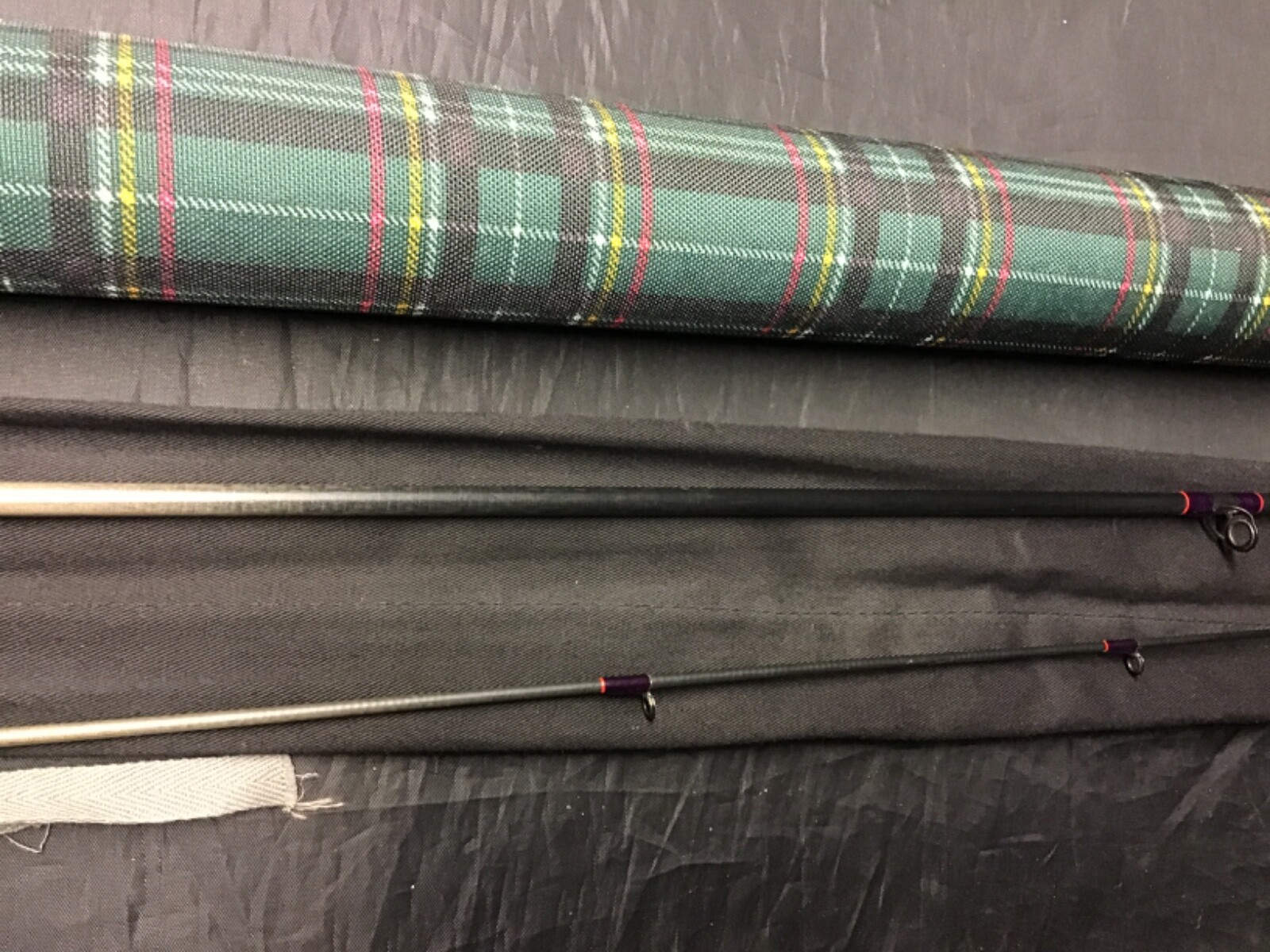 Vintage Daiwa "Whisker Fly" 9ft 6" 7/8 carbon fibre fly rod + bag