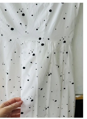 Marc Jacobs Womens Cotton Spotted V-Neck Sleeveless Dress White Size 6 NWT $378 - Picture 6 of 9