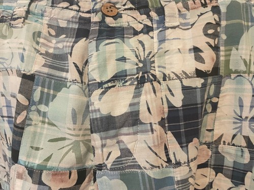 TAILOR VINTAGE Mens Floral Patchwork Shorts - Sz 34 36 - Picture 2 of 6