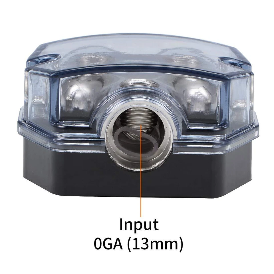 2 Way Distribution Block 0-4 AWG In, 4-8 AWG Out Car Audio Amp Power or Ground - Image 4 of 4
