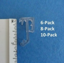 1 Inch Single Slat Clear Valance Retainer Clip 1" for Wood, Mini Blind 6-10 Pack