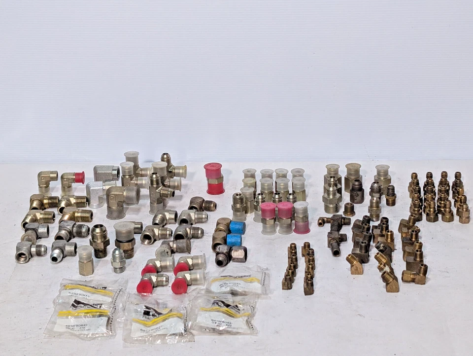 Lote de 100+: adaptadores Asstd, acoplamientos, conectores, boquillas, enchufes, Parker, más Foto 2 de 4