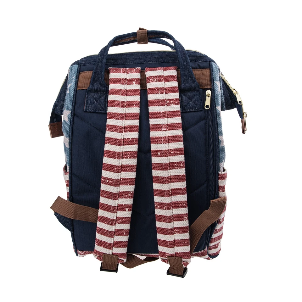 Bandera de EE. UU. Anello Japón Unisex Moda Mochila Pañales Bolsa de Viaje  Foto 2 de 4