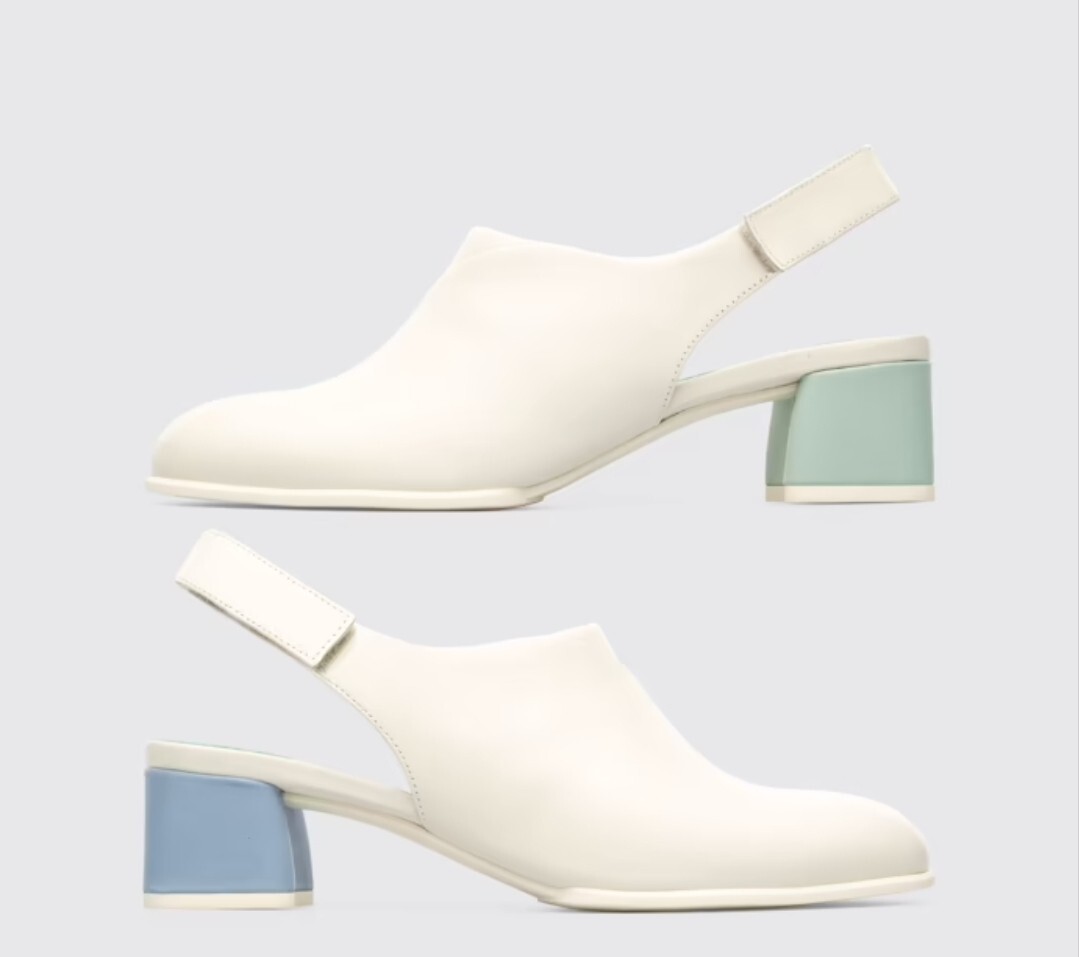Camper Twins Slingback Women Leather Mules Size EU 40 / US