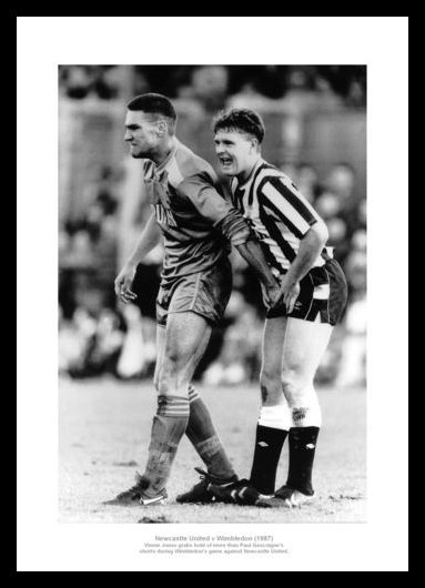 Vinnie Jones Paul Gascoigne Wimbledon v Newcastle Photo