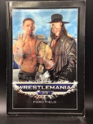 Programme Officiel WWE WrestleMania 23 - 2007 Ford Field - Cena, HBK, Undertaker - Collector