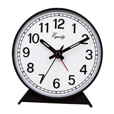 Equity 14075 Black Analog Wind-Up Alarm Clock 
