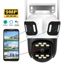 9MP PTZ IP Camera Outdoor WiFi Security HD CCTV Auto Tracking Color Night Vision