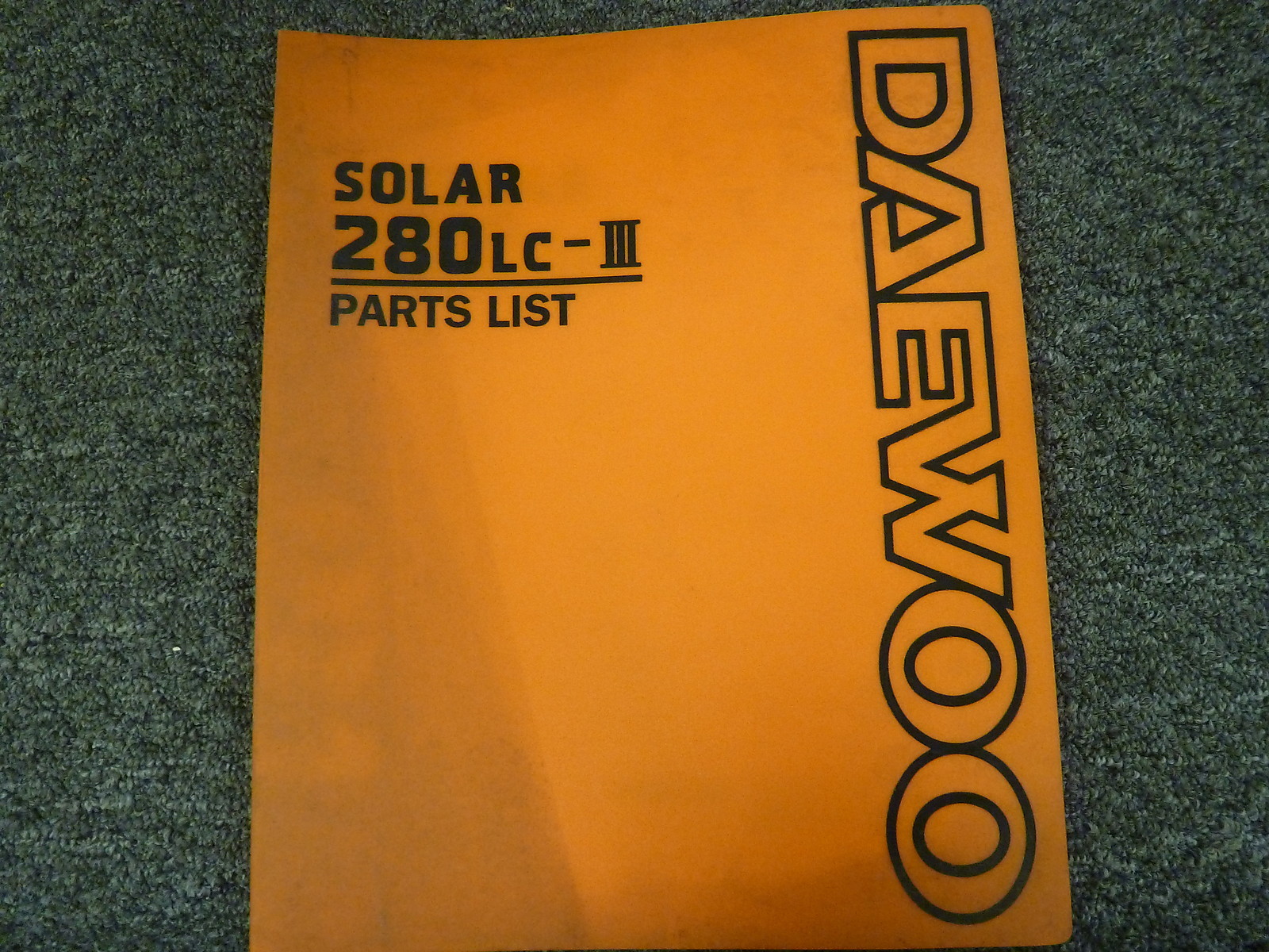 Daewoo Solar 280LCIII Hydraulic Excavator Parts Catalog Manual Book
