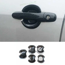 For Toyota RAV4 2009-2011 2012 Carbon Fiber Exterior Side Door Bowl Cup Cover 5X
