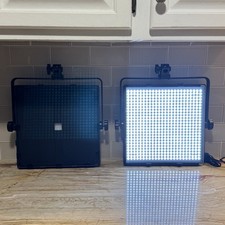 Set of 2 Fovitec StudioPRO S-600D LED Video/Photography Lights w/ Case