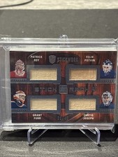 ROY/POTVIN/FUHR/JOSEPH 2014 LEAF STICKWORK QUAD GAME USED! #2/40! SSP! RARE!