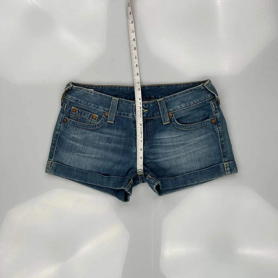 Pantalones cortos de mezclilla True Religion - 34W algodón azul EE. UU. 8 Foto 4 de 4