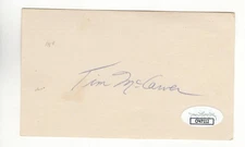 Tim McCarver Signed Autographed 3X5 Index Card Cardinals Phillies JSA CF47112