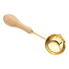 4" Wax Seal Spoon, 1Pcs Vintage Wax Sealing Melting Spoon, Wood Color