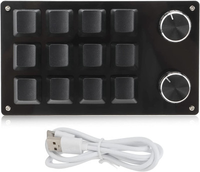 One Handed Programmable Mechanical Keyboard, 12 Keys Programmable Macro Keyboard