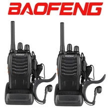 2 x Baofeng BF-88A 40-48 Hours Working Two-way Ham Radio 5W 16CH Walkie Talkie