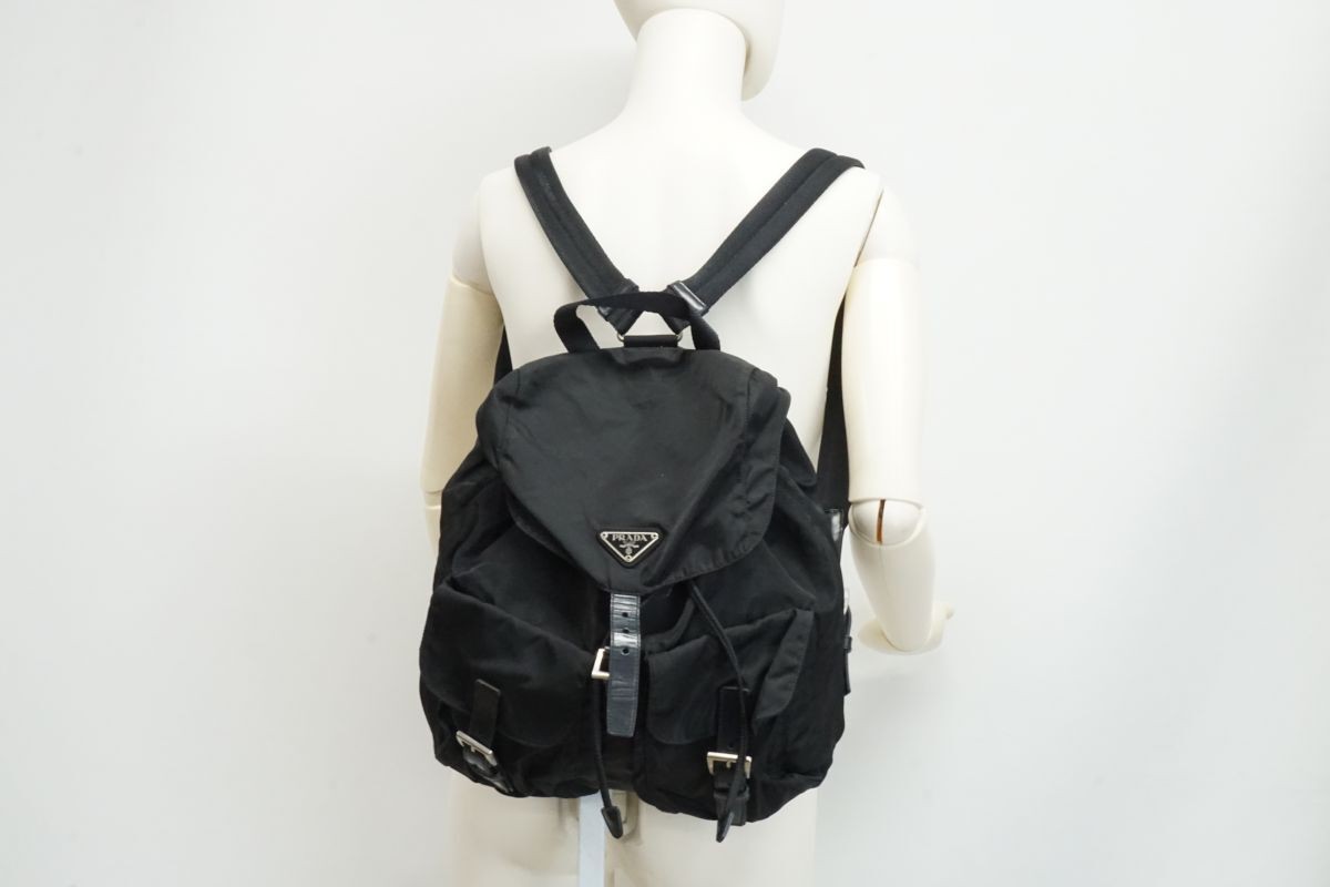 Prada Backpack Tessuto Drawstring Triangle Logo B… - image 2