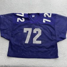 Vintage Russell Athletic Purple Mesh Football Jersey Number 72 Mens SM USA Made