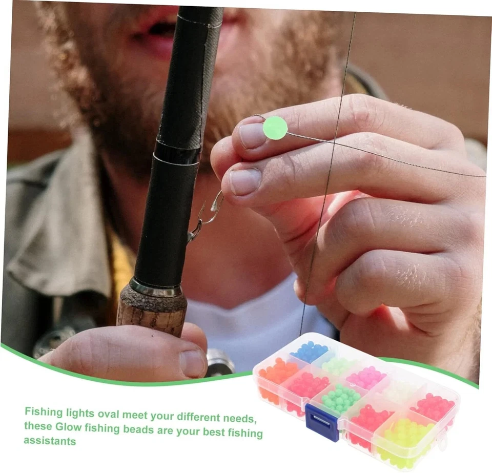 钓鱼珠,10 色珠用于钓鱼假发,5 米在黑暗中发光珠  — 第 4/4 张图片