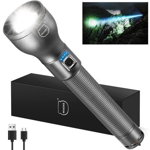 250,000 Flashlights High Lumens, IPX7 & Zoomable XHP-90 Led Super Bright Rech...