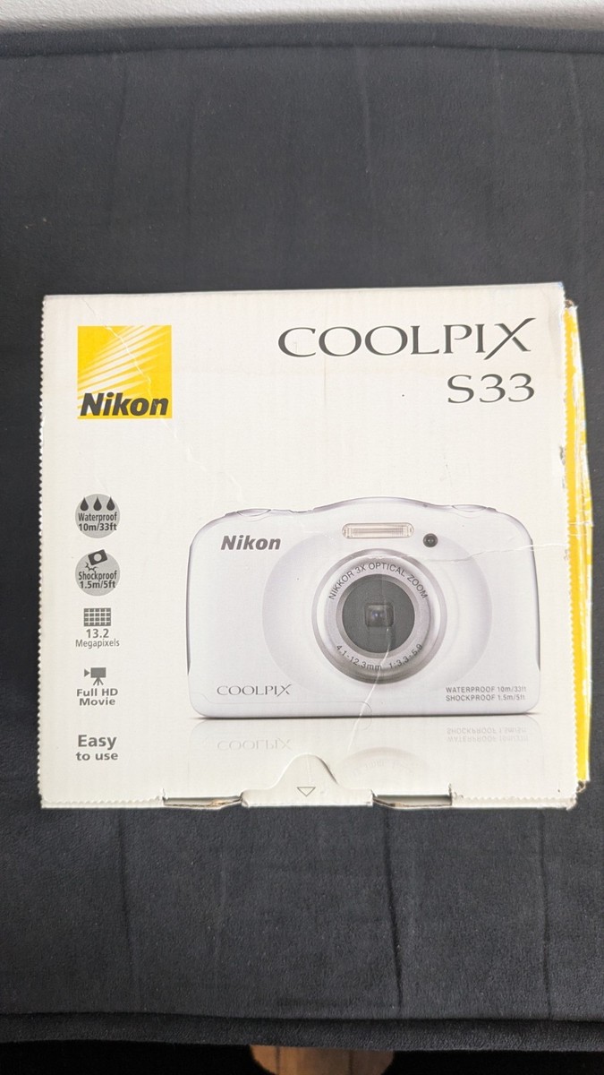 Nikon COOLPIX S33 13.2MP Digital Camera - White for sale online | eBay