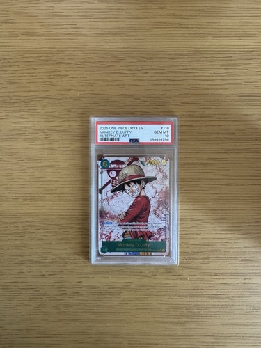  ONE PIECE MONKEY D. LUFFY 2025 CARRYING ON HIS WILL #118 ALTERNATE ART PSA 10