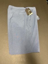 NWT MEN'S TRAVIS MATHEW BECK SHORTS, SIZE: 40, COLOR: VINTAGE INDIGO M10.25
