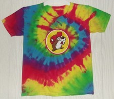 Buc-ee's "Peace Love Buc-ee's" Youth Tie Dye Boy/Girl Unisex T-Shirt Small EUC
