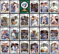 1988 Fleer GLOSSY Toronto Blue Jays Complete Team Set