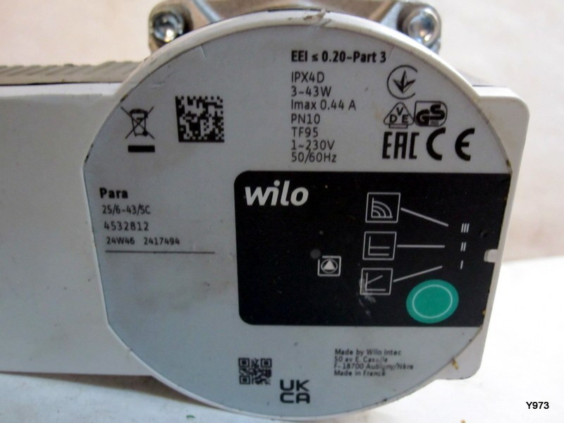 Wilo Heating Pump para 25/6-43/SC 24W46 IPX4D | eBay