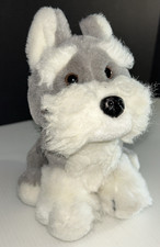 Russ Berrie SCHNAPS Schnauzer Puppy Dog Plush Stuffed Animal 7" Korea Vtg