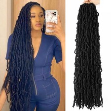 7 Packs Faux Locs Crochet Hair 30 Inch Soft Locs for Distressed Locs Butterfl...