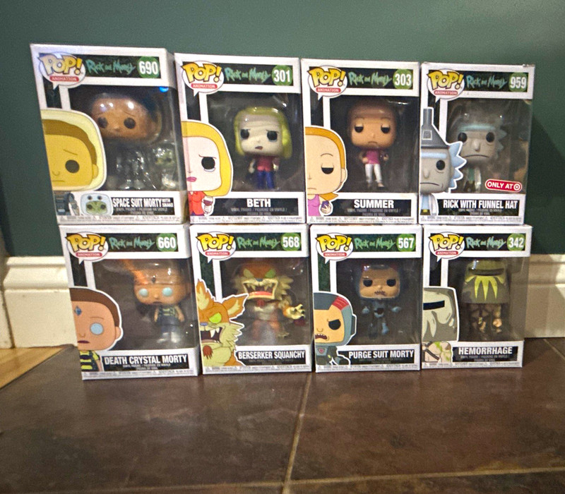 Funko Rick and Morty Pop! Mixed Lot 8 Target Exclusive Boxed Vinyl Figures