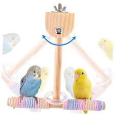 Bird Stand Perch Toy, Parakeet Wooden Exercise Shake Standing Pole Training