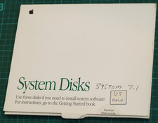 Apple vintage Mac Macintosh System Disks for System for 7.1 marked "US Only"