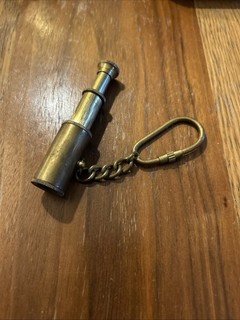 ANTIQUE KEY CHAIN NAUTICAL BRASS TELESCOPE KEY CHAIN FLIS