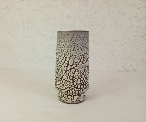 2 x Snake Skin Keramik Vase Schrumpfglasur - Albert Kiessling - 1960 - Picture 6 of 8