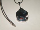 Vintage SAJEN 925 Sterling Silver RED CINNABAR FISH PENDANT NECKLACE 18in Chain — photo 6
