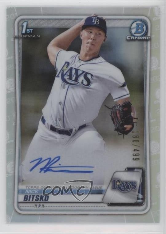 2020 Bowman Draft Chrome Picks Refractor 180/499 Nick Bitsko #CDA-NB Auto