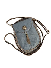 CHALA Crossbody Flap Top Purse Faux Phone Leather Navy Blue EUC!