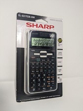 New Sharp EL-531TGB-BW 12 digit Scientific Calculator Black  white Free S H