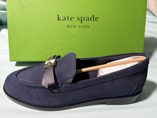 Kate Spade New York Women's Suede Blue Slip On Loafers