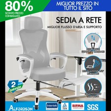 ALFORDSON Rete Sedia da Ufficio Direzionale Computer Tessuto Corsa Sedile Lavoro