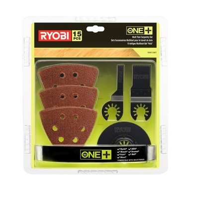 Ryobi RAK15MT 15 tlg. Multitool-Zubehörset für RMT1801M mit Universalaufnahme