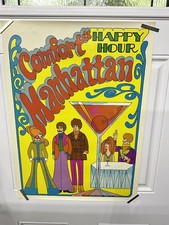 Vintage 1960s Southern Comfort In Manhattan Happy Hour Poster